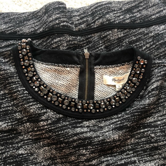 Madewell Jeweled Neckline Short Sleeve Shirt - Picture 3 of 4
